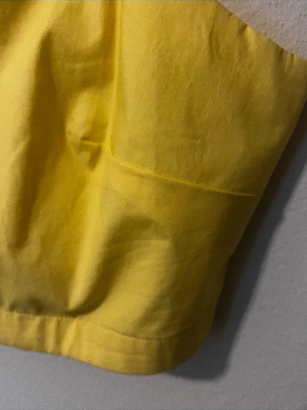 Banana Republic NWT Yellow 100% Cotton Spaghetti Strap Square Neck Crop Top XL - Picture 4 of 7